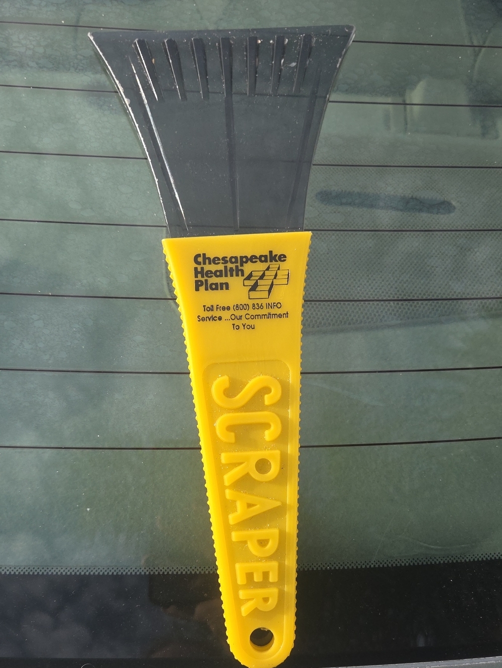 Chesapeake Health Plan Branded Ice Scraper - Yellow with Black Blade